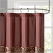 Pemberly Row Contemporary Jacquard Shower Curtain in Burgundy 72x72