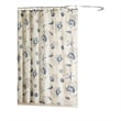 Pemberly Row Contemporary Bayside Shower Curtain in Blue 72x72