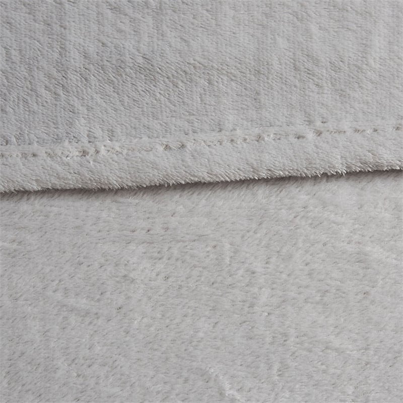 Pemberly Row Microlight Plush Oversized Blanket in Gray King