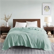 Pemberly Row Contemporary Egyptian Cotton Blanket in Seafoam Twin