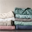 Pemberly Row Contemporary Egyptian Cotton Blanket in Seafoam Twin