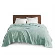 Pemberly Row Contemporary Egyptian Cotton Blanket in Seafoam Twin
