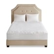 Pemberly Row Microfiber Heated Mattress Pad with 3M in White Cal King