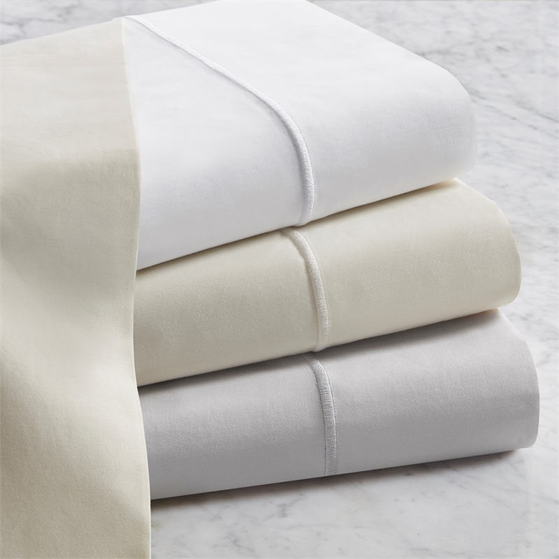 Pemberly Row Luxury Egyptian 500TC Cotton Sheet Set in White Queen