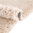 Pemberly Row Super Soft Polyester Shag Area Rug in Cream 5x7'