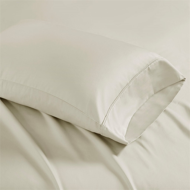 Pemberly Row 1500 Thread Count Cotton Blend 2 PC Pillowcases in Ivory King