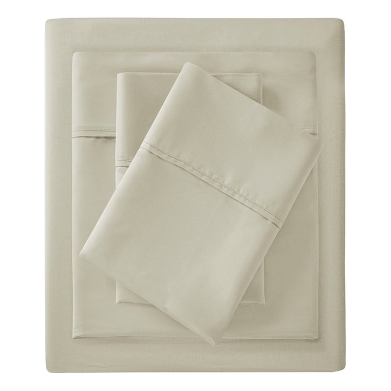 Pemberly Row 1500 Thread Count Cotton Blend 2 PC Pillowcases in Ivory King