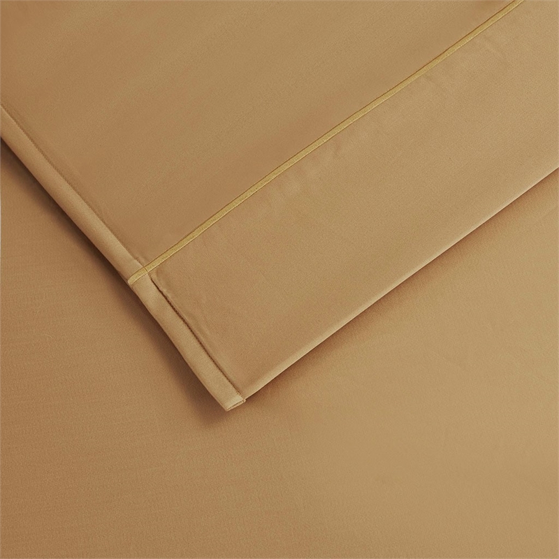 Pemberly Row 600 Thread Count Cotton Sheet King Set in Gold