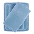 Pemberly Row Contemporary Micro Fleece Sheet Cal King Set in Blue