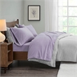 Pemberly Row Contemporary Micro Fleece Sheet King Set in Lavender
