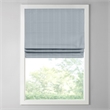 Pemberly Row Basketweave Room Darkening Cordless Roman Shade in Blue 33x64