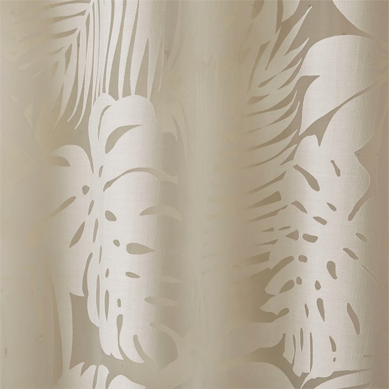Pemberly Row Palm Leaf Burnout Window Sheer in Natural 50x84
