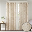 Pemberly Row Palm Leaf Burnout Window Sheer in Natural 50x95