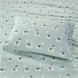 Pemberly Row Flannel Printed Sheet Set in Seafoam Llama Full