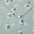 Pemberly Row Flannel Printed Sheet Set in Seafoam Llama Full