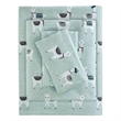 Pemberly Row Flannel Printed Sheet Set in Seafoam Llama Full