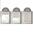 Pemberly Row Printed Faux Silk Room Cordless Roman Shade in Ivory 35x64