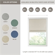 Pemberly Row Printed Faux Silk Room Cordless Roman Shade in Ivory 35x64