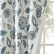 Pemberly Row Contemporary Jacquard Printed Room Darkening Panel in Aqua