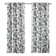 Pemberly Row Contemporary Jacquard Printed Room Darkening Panel in Aqua