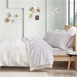 Pemberly Row Contemporary Cotton Flannel Printed Sheet Set in Blue/White