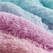 Pemberly Row Contemporary Shaggy Faux Fur Comforter Set in Purple Multi