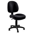 Pemberly Row Comfort Task Chair Fabric Padded 18-22 Inches Height Black