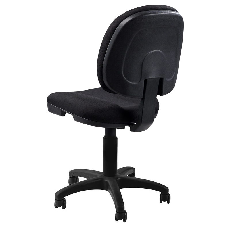 Pemberly Row Comfort Task Chair Fabric Padded 18-22 Inches Height Black