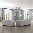 Pemberly Row 3-PC Living Room Furniture Velvet Sofa+Loveseat+Chair Set