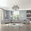 Pemberly Row 3-PC Living Room Furniture Velvet Sofa+Loveseat+Chair Set