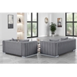 Pemberly Row 3-PC Living Room Furniture Velvet Sofa+Loveseat+Armchair Set-Gray
