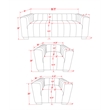 Pemberly Row 3-PC Living Room Furniture Velvet Fabric Sofa+2-Armchairs Set-Gray