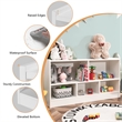 Pemberly Row Contemporary Kids 2-Shelf Wood Bookcase 5-Cube in White