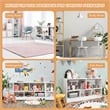 Pemberly Row Contemporary Kids 2-Shelf Wood Bookcase 5-Cube in White