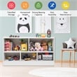 Pemberly Row Contemporary Kids 2-Shelf Wood Bookcase 5-Cube in White