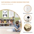Pemberly Row Contemporary Kids 2-Shelf Wood Bookcase 5-Cube in White