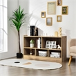 Pemberly Row Contemporary Kids 2-Shelf Wood Bookcase 5-Cube in Natural