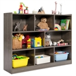 Pemberly Row Contemporary 3-tier Open Bookcase 8-Cube in Gray