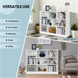 Pemberly Row Contemporary 3-tier Open Bookcase 8-Cube in White