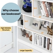 Pemberly Row Contemporary 3-tier Open Bookcase 8-Cube in White