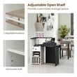 Pemberly Row Front Reception Counter Desk Checkout Office Desk in Black