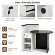 Pemberly Row Front Reception Counter Desk Checkout Office Desk in Black