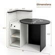 Pemberly Row Front Reception Counter Desk Checkout Office Desk in Black