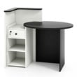 Pemberly Row Front Reception Counter Desk Checkout Office Desk in Black
