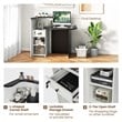 Pemberly Row Front Reception Counter Desk Checkout Office Desk in Black