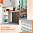 Pemberly Row Front Reception Counter Desk Checkout Office Desk in Brown