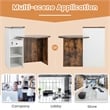 Pemberly Row Front Reception Counter Desk Checkout Office Desk in Brown