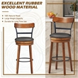 Pemberly Row Set of 2 BarStool 30.5'' Swivel Pub Height Dining Chair