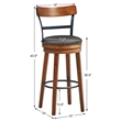 Pemberly Row Set of 2 BarStool 30.5'' Swivel Pub Height Dining Chair