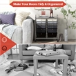 Pemberly Row 12 Drawers Rolling Cart Mutlicolor Studio Organizer Bins in Gray